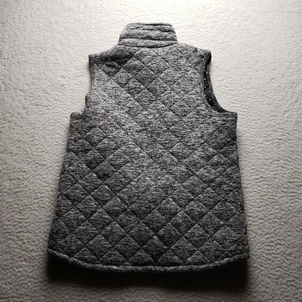 Gameday Couture Syracuse Orange Quilted Vest Womens XL Grey Marl Full Zip NCAA